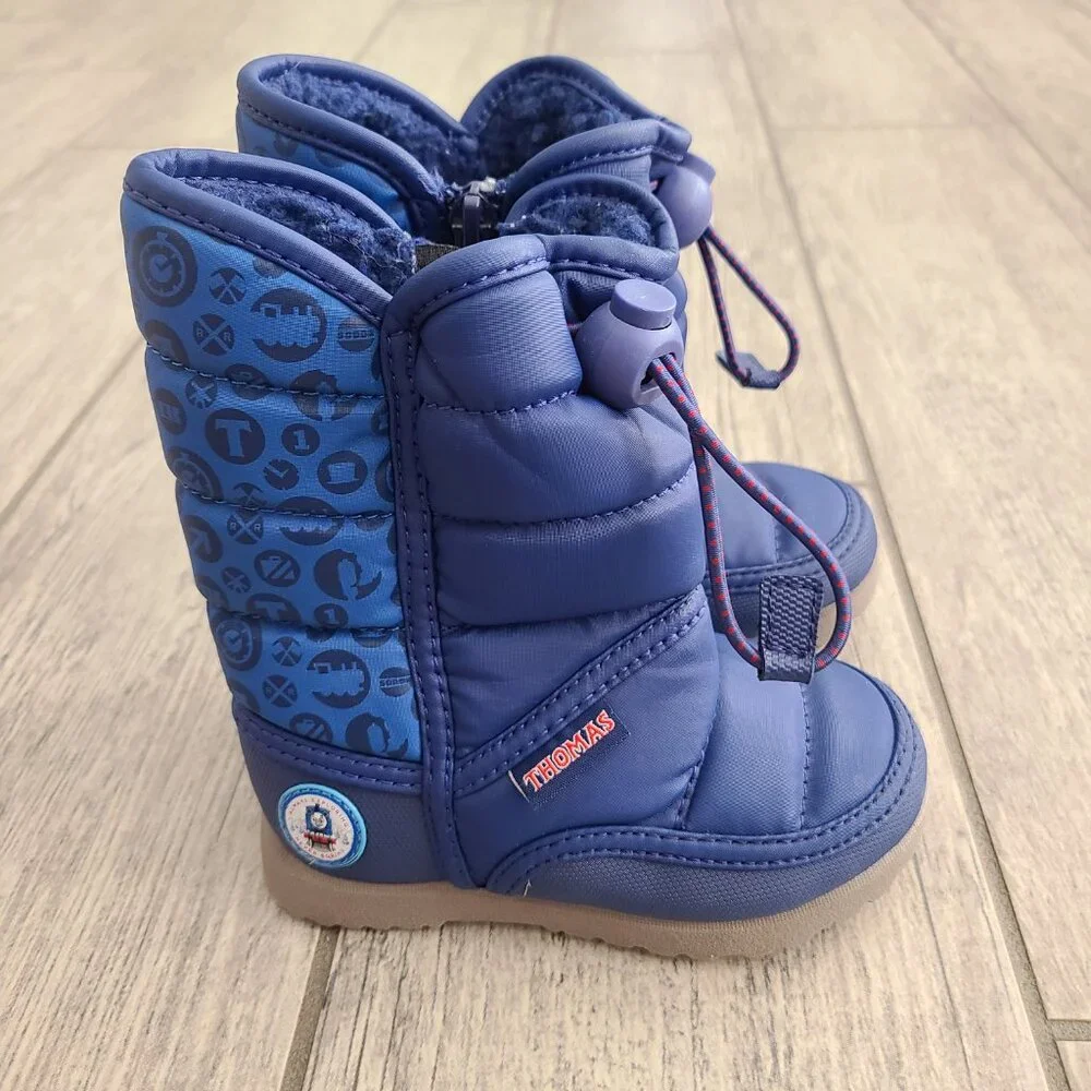 Thomas & Friends Blue Winter Snow Boots Toddler Boys Size 6